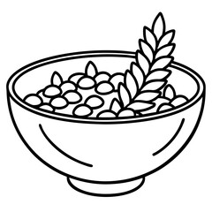 Cereal line art vector