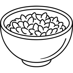Cereal line art vector