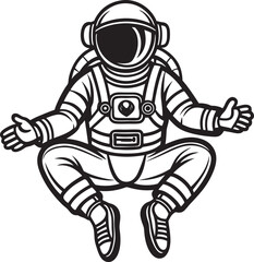 Astronaut silhouette vector art File
