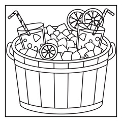 Summer: Bold and Easy Coloring Pages – Sunshine, Beach Days, Ice Cream, and More!