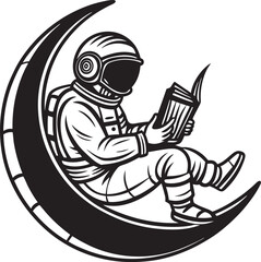 Astronaut silhouette vector art File