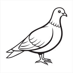 Fototapeta premium mourning dove silhouette vector art