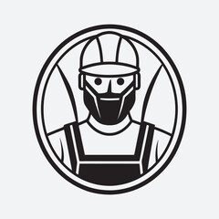 Welder silhouette line art vector art file 