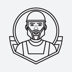 Welder silhouette line art vector art file 