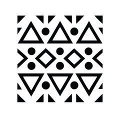 Modern Geometric Seamless Vector Pattern. Abstract Shape Background. Black and White Line Art Texture