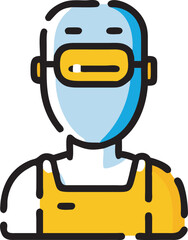 Welder silhouette vector icon art file  illustration