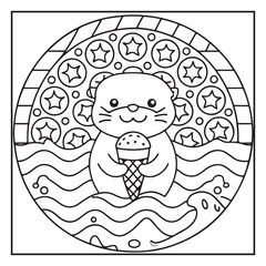 Summer : Bold and Easy Coloring Pages &ndash; Sunshine, Beach Days, Ice Cream, and More!