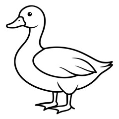Duck line art vector
