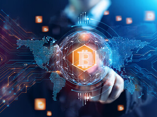Decentralized financial innovation with strong Bitcoin symbol
