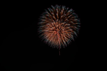 夏の夜空に咲く大輪の花火