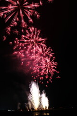 夏の夜空に咲く大輪の花火