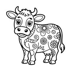 Fototapeta premium funny cow cartoon 
