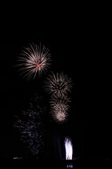 夏の夜空に咲く大輪の花火