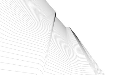 architecture geometric background, abstract lines 3d