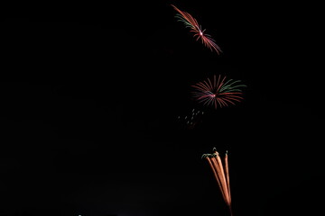 夏の夜空に咲く大輪の花火