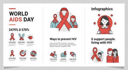 "A red ribbon symbol on a dark background with candlelight vigil, honoring AIDS victims and supporting awareness with hopeful messages."

