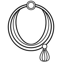Curtain Ring line art vector