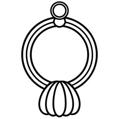 Curtain Ring line art vector