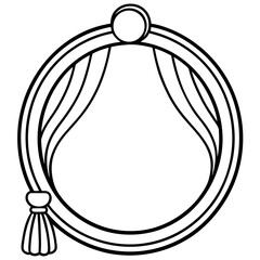Curtain Ring line art vector