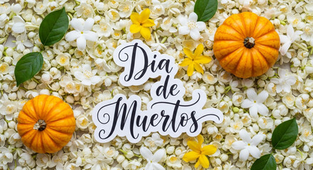 "A traditional Dia de Muertos altar with marigolds, sugar skulls, and candles, honoring ancestors with vibrant Mexican cultural symbolism."

