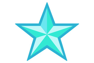 Obraz premium Aqua and Teal Gradient Symmetrical Starburst Shape