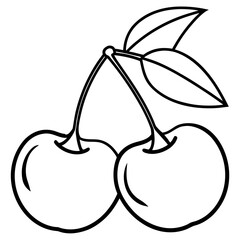Cherry Barb line art vector