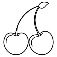 Cherry Barb line art vector