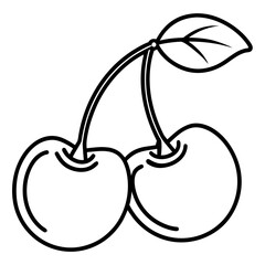 Cherry Barb line art vector