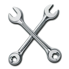 crossed Metal Mechanic Tools