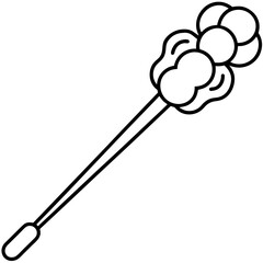 Cotton swabs line art vector