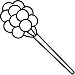 Cotton swabs line art vector