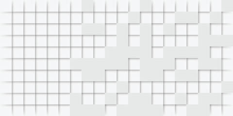 Abstract geometric pattern of overlapping squares in light gray.