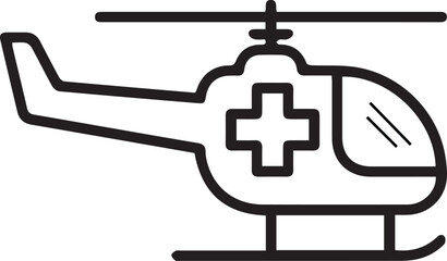 air ambulance with white background