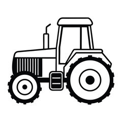 Obraz premium tractor isolated on white background