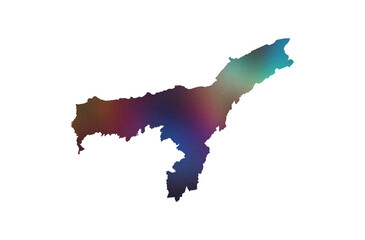 gradient icon of assam map png, assam india map transparent png