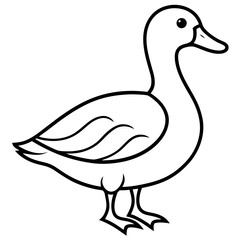 Duckie line art vector