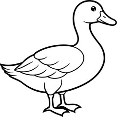 Duckie line art vector