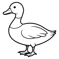 Duckie line art vector