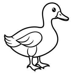 Duckie line art vector