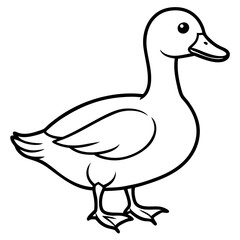 Duckie line art vector