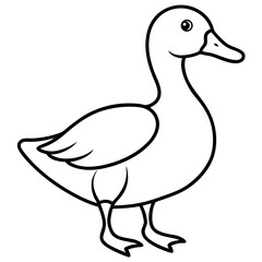 Duckie line art vector