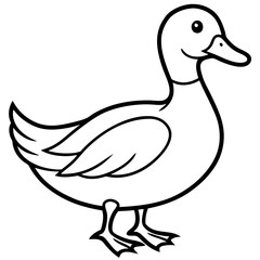Duckie line art vector