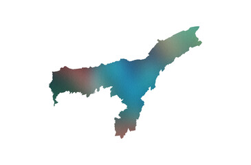 gradient icon of assam map png, assam india map transparent png