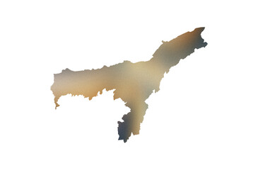 gradient icon of assam map png, assam india map transparent png