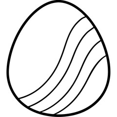 Egg line art vector