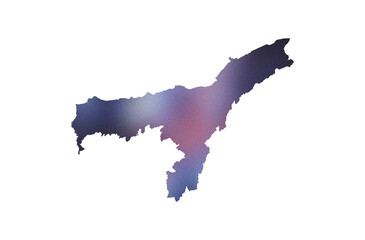 Obraz premium gradient icon of assam map png, assam india map transparent png