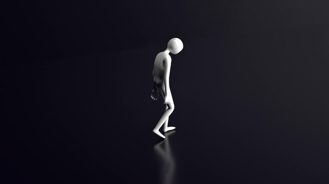 Think Differently | Smart Work vs Hard Work Concept with Red Sphere and White Cubes &ndash; 3D