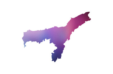 gradient icon of assam map png, assam india map transparent png 