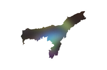 gradient icon of assam map png, assam india map transparent png 