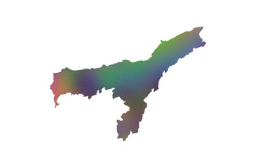 gradient icon of assam map png, assam india map transparent png 